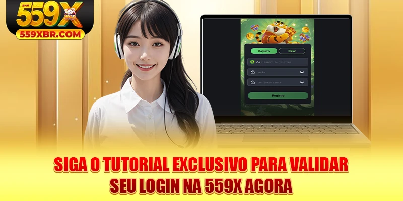 Siga o tutorial exclusivo para validar seu login na 559X agora