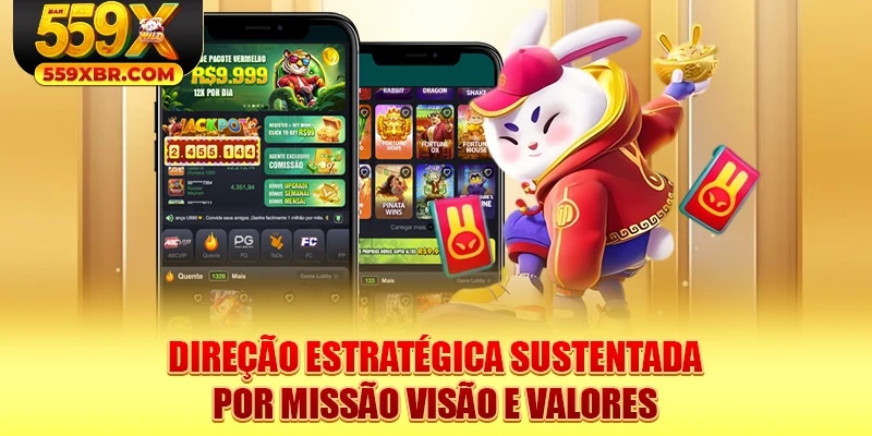 Direção estratégica sustentada por missão visão e valores